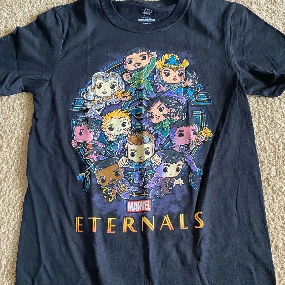 Mens Marvel Eternals Funko Pop Tshirt